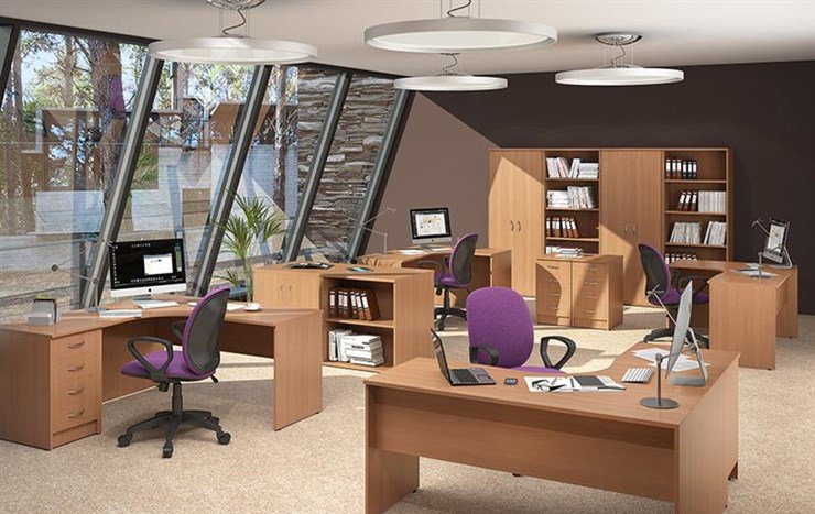 Набор мебели в офис IMAGO четыре рабочих места, стол для переговоров в Москве - изображение 2